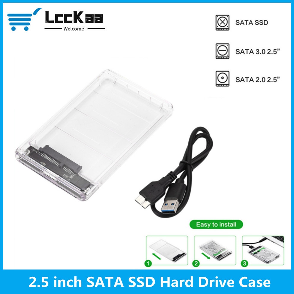 LccKaa USB3.0 hard disk box 2.5 inch serial SATA SSD hard disk box 2TB