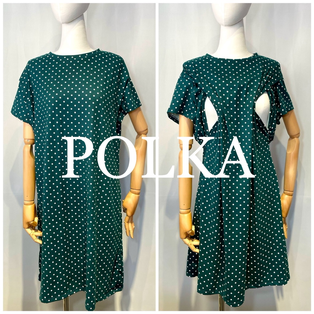 Maternity Breastfeeding dress Nursing dress Pregnant Nursing wear lounge dress casual dres Shopee Philippines