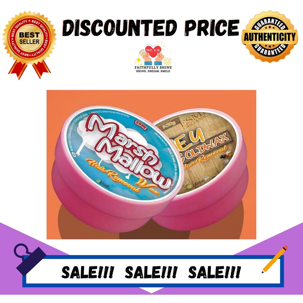 ESME Organic Cold Wax hair removal Authentic Honey Marsh Mallow