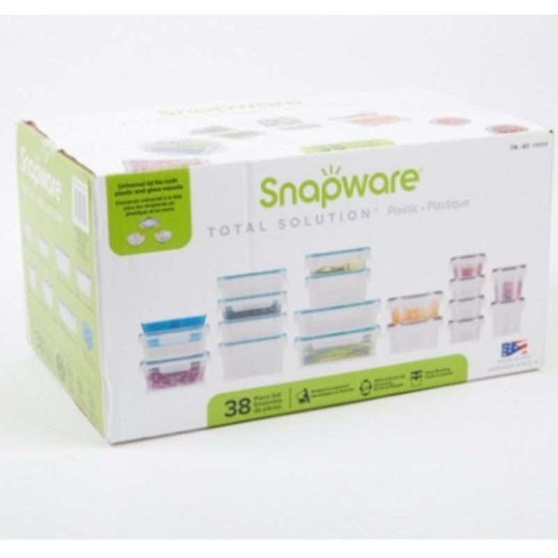 Snapware Total Solution 38-Piece Plastic Food Storage Set