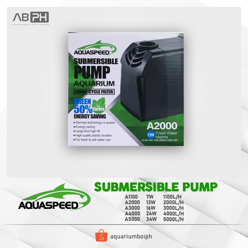 Aquaspeed A1100-A6000 Aquarium Submersible Pump | Shopee Philippines