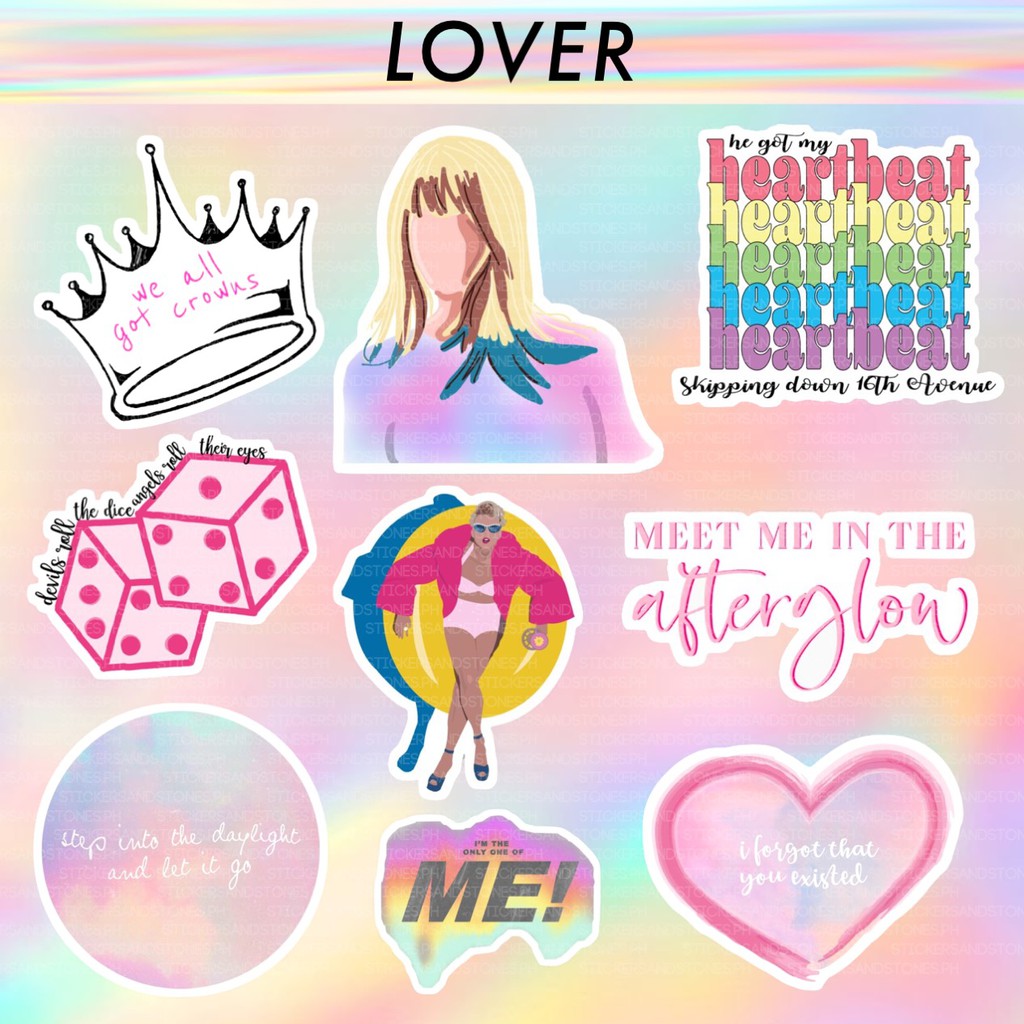 Taylor Swift - Lover Aesthetic Matte Waterproof Stickers