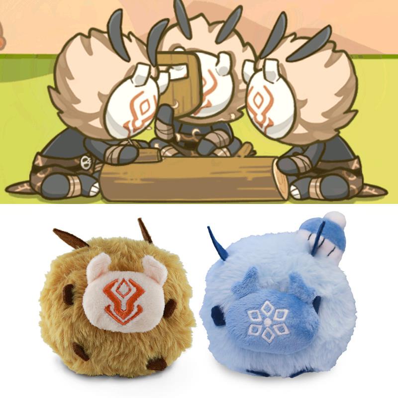 ♞10cm Hilichurl Plush Pendant Genshin Impact Stuffed Animal Toy Plushie Soft Doll Keychain