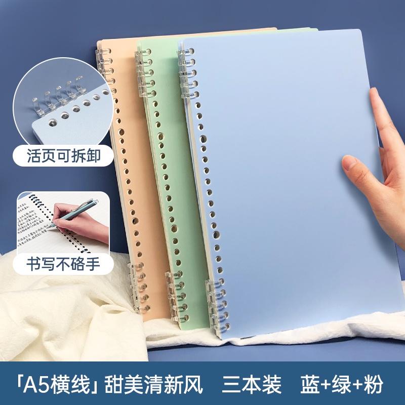 30/5 Holes Plastic Ring Binder Notebook cover( for A4/B5/A5/A6