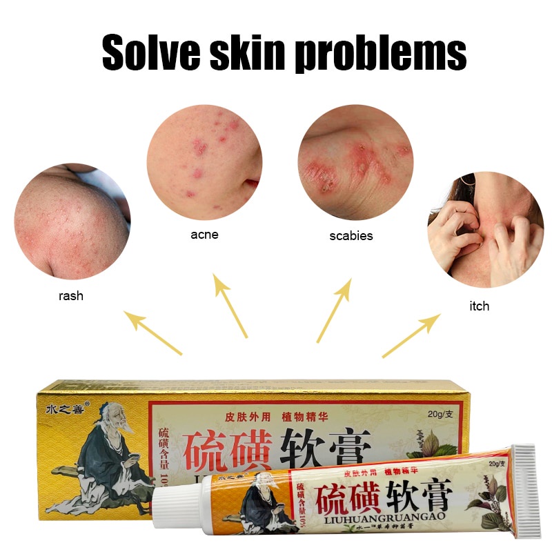 Sulfur Anti Scabies Mite Pubic Lice Cream Treatment For Rash Ance ...