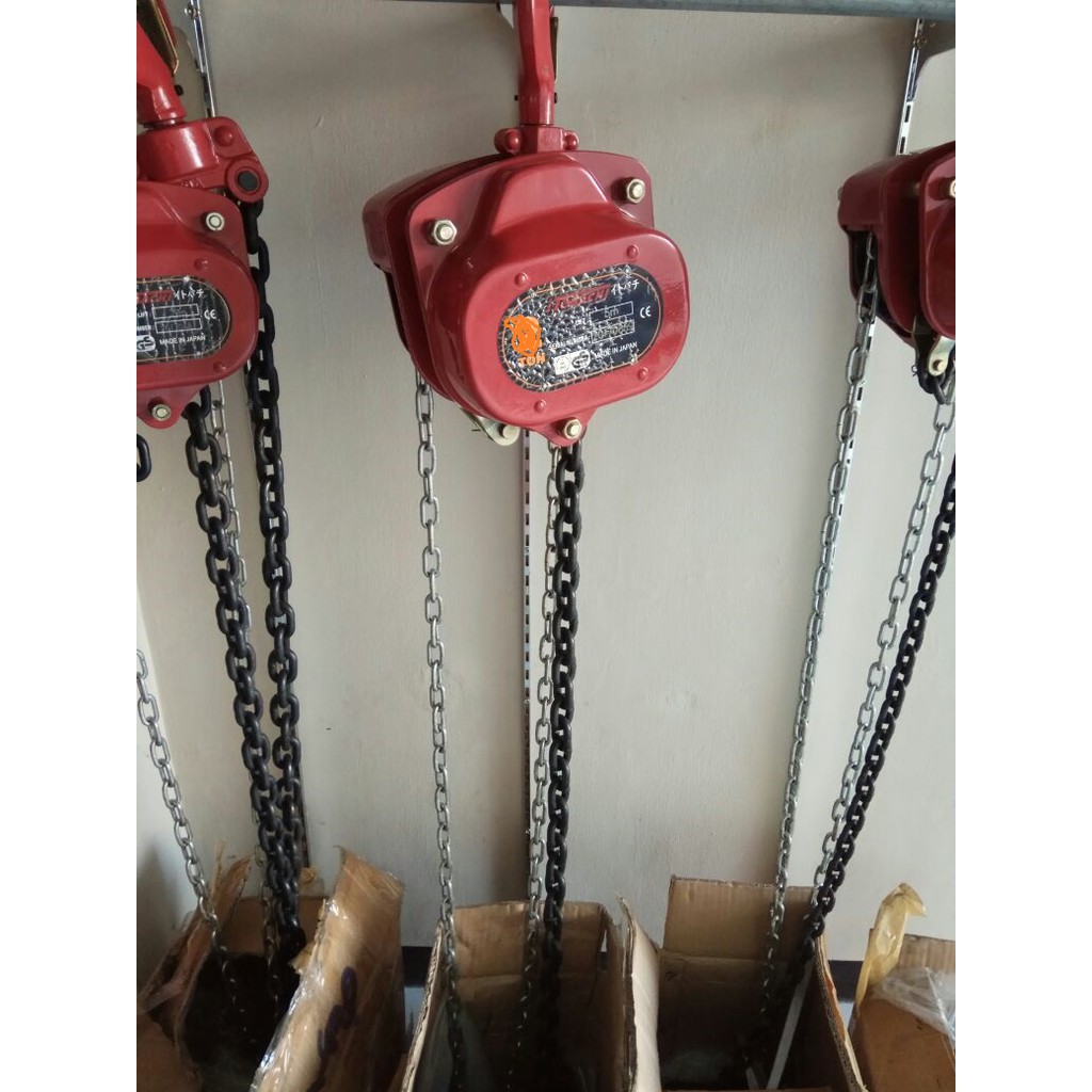 CHAIN BLOCK HOIST PULLEY CHAIN WHEEL 1TON X 7M ITOBACHI JAPAN | Shopee ...