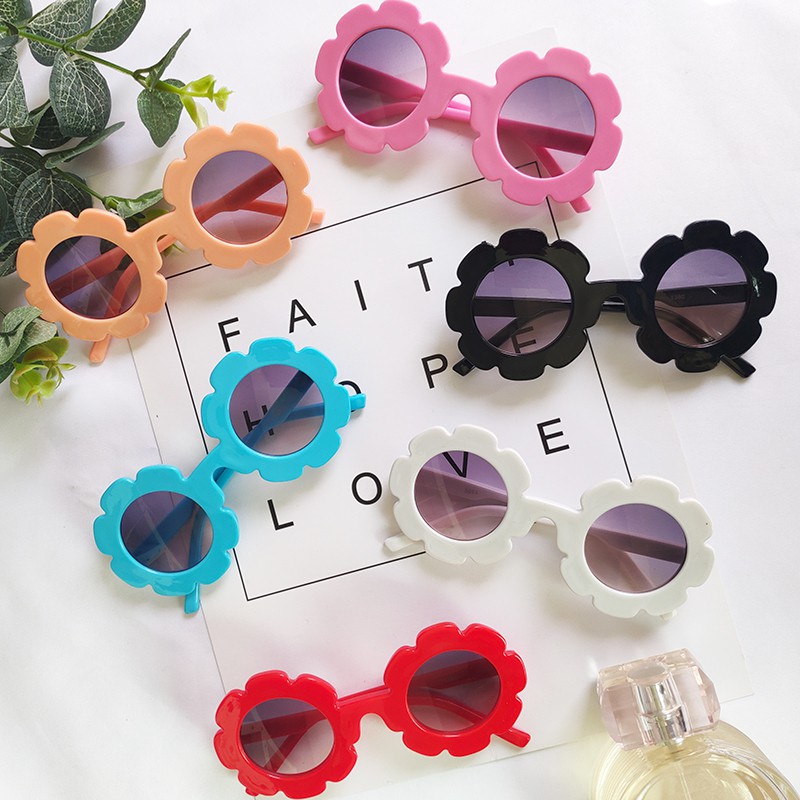 Baby Sunglasses Boys Girls Cute Glasses Kids Flower Eyewear Sunglasses