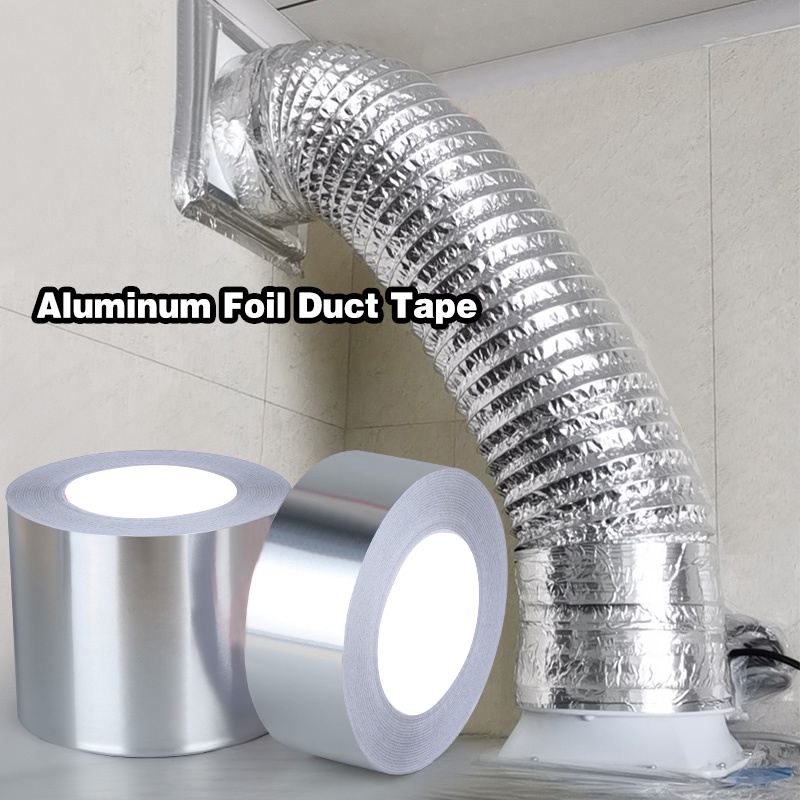 5cm*20m Aluminum Foil Duct Tape Ducting Hose Repair Tape Fireproof Waterproof Duct Repair Tape