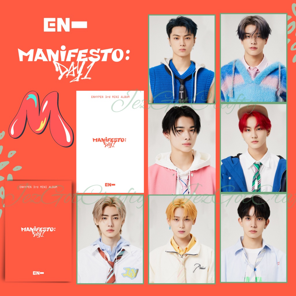 Enhypen Manifesto Day 1 Set Pvc Photocards Unofficial Shopee Philippines 3895