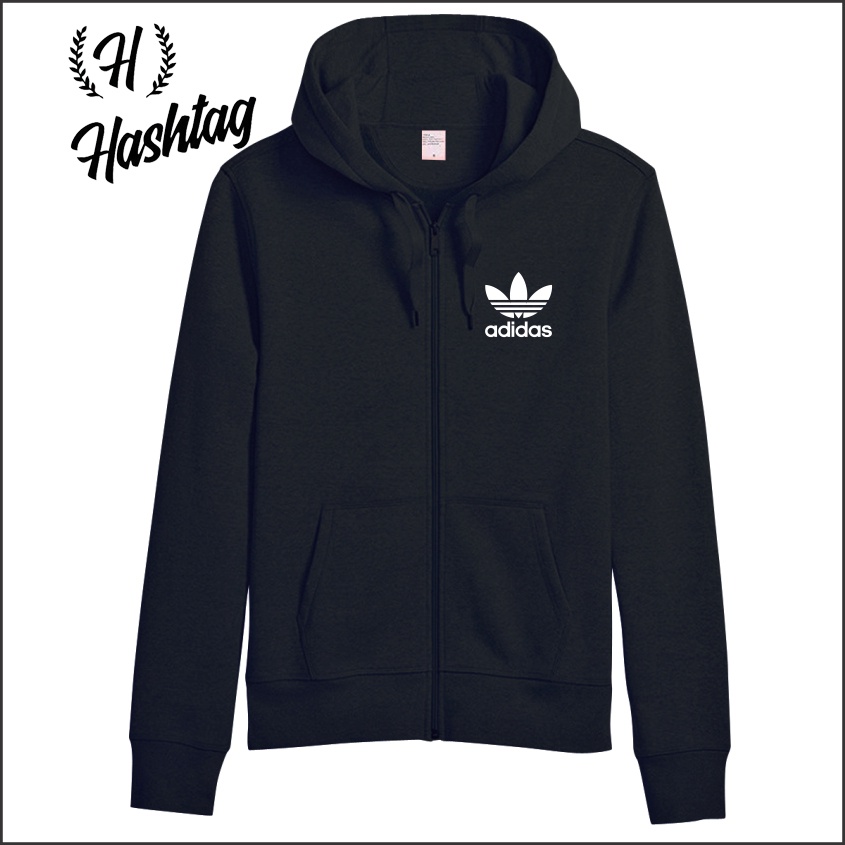 Adidas Hoodie Jacket With Zipper Thick Fabric Stretchable Cotton Clothing Jacket for Men