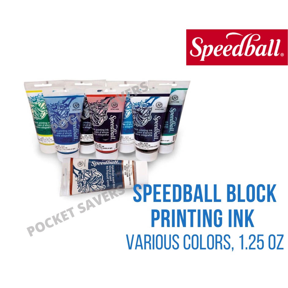 SPEEDBALL Block Printing Ink 1.25 oz / 37 ml (WaterSoluble Pigment