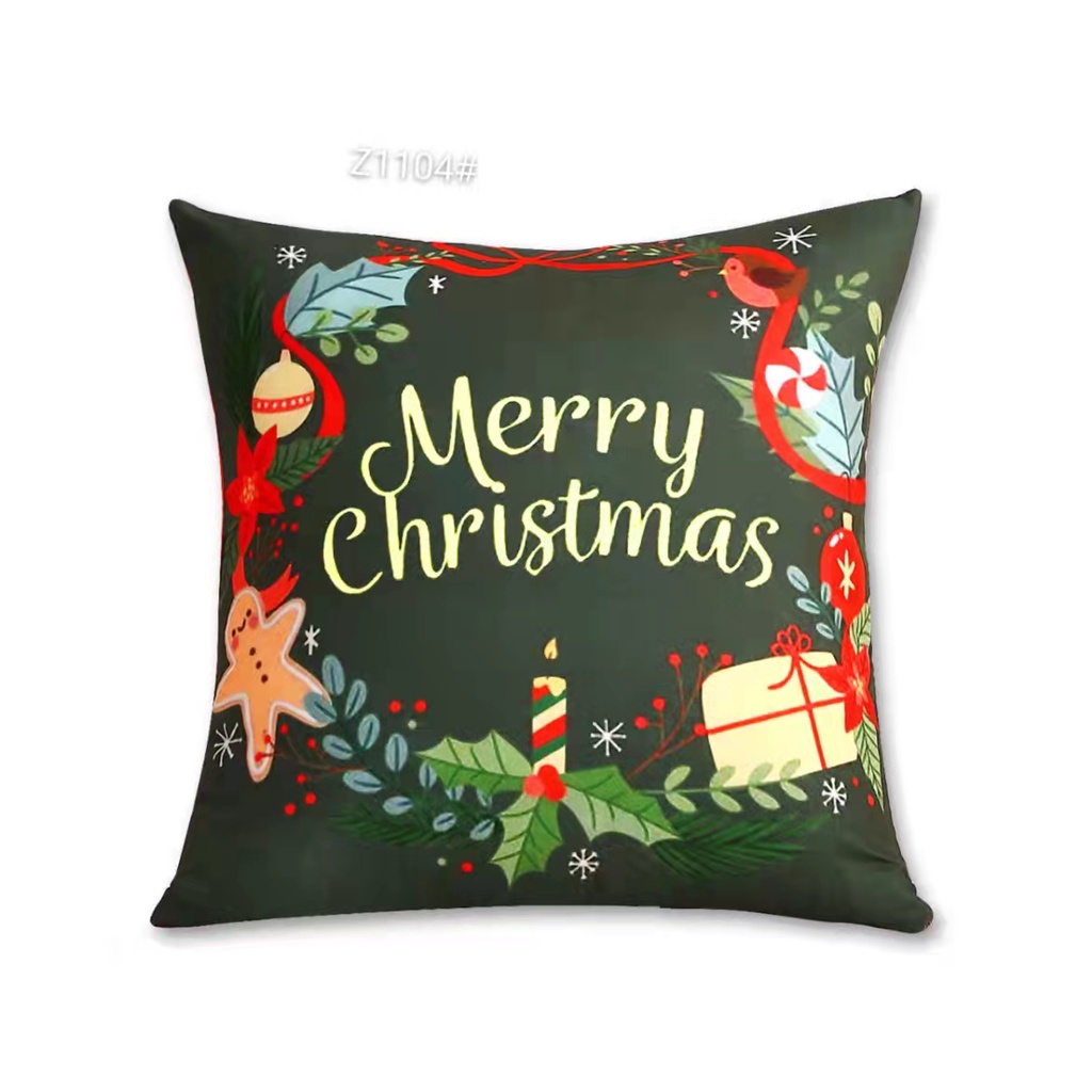 Merry Christmas Sofa Pillow case Cotton Throw pillow case 45cmX45cm ...