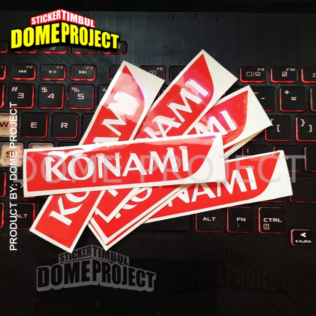 CUTTING STICKER DECAL CAR GLASS MOTORCYCLE HELMET KONAMI LOGO COOL ...