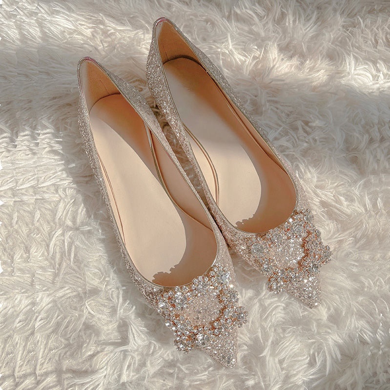 High Heels Wedding Shoes Fat Foot Fertilizer Bridal Shoes Flat Shopee Philippines