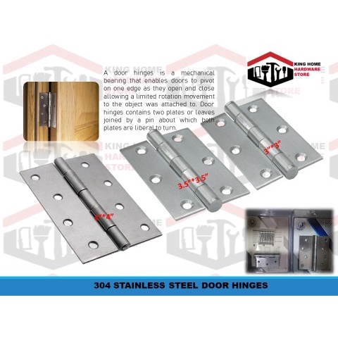 304 STAINLESS STEEL DOOR HINGES 3*3*2.5,3.5*3.5*2.5,4*4*2.5(1pairs ...