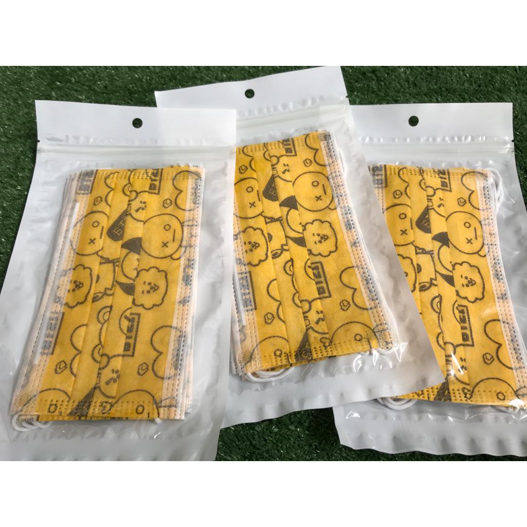 3-Ply Earloop Mask with Cute Motifs, Teenage and Adult Sizes, 1 pack of ...