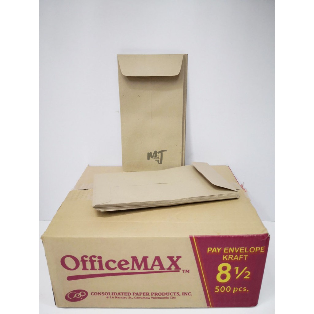 500 PCS. OfficeMAX Coin / Pay Envelope Kraft Shopee Philippines