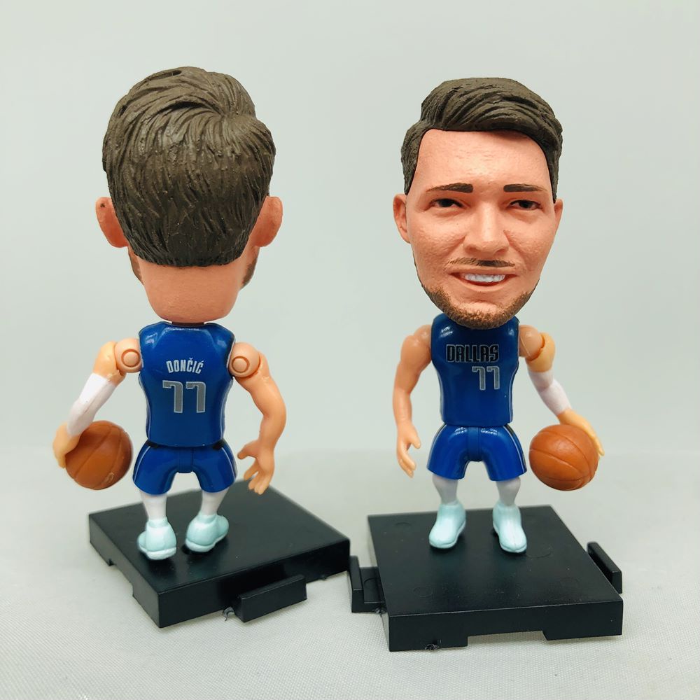 NBA basketball Dolls Dallas Mavericks Player 77# Luka Doncic Action ...