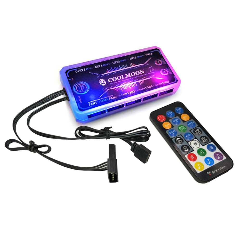 RGB Fan Controller 12cm Remote Control Computer Case 12V PC Cooling ...