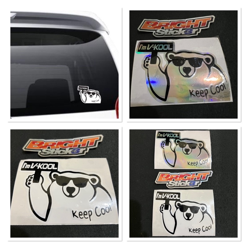 IM V-KOOL IM VKOOL KEEP COOL BEAR CUTTING STICKER | Shopee Philippines