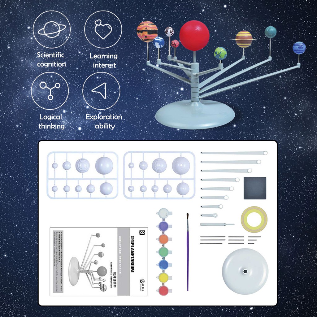 DIY Solar System Nine Planets Planetarium Model Kit Astronomy Science ...