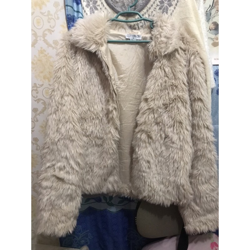 Fluffy jacket hotsell cotton on