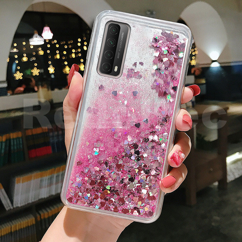 Case Huawei Y7A 2020 Bling Liquid Quicksand Glitter Transparent ...