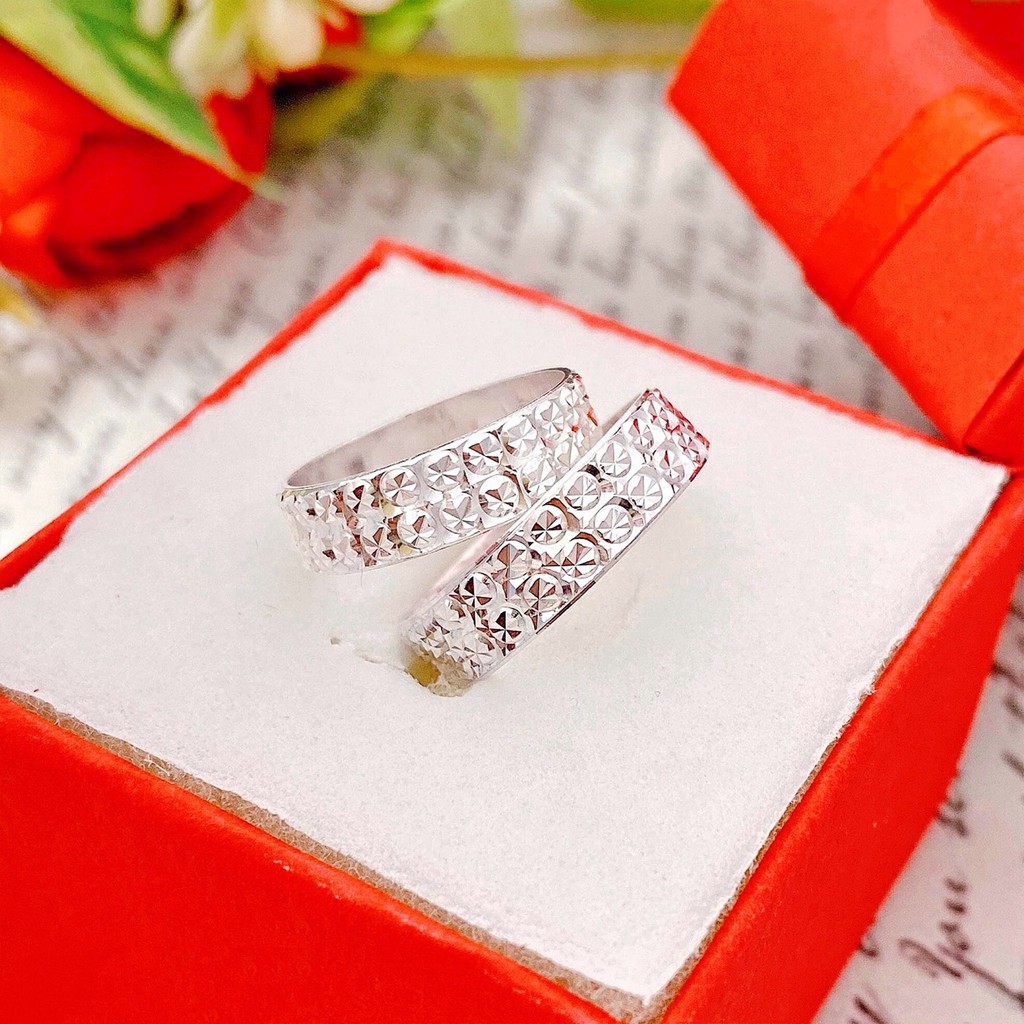 Silver Palace Genuine 925 ITALY SILVER DJ021 ( Couple Ring) | Shopee ...