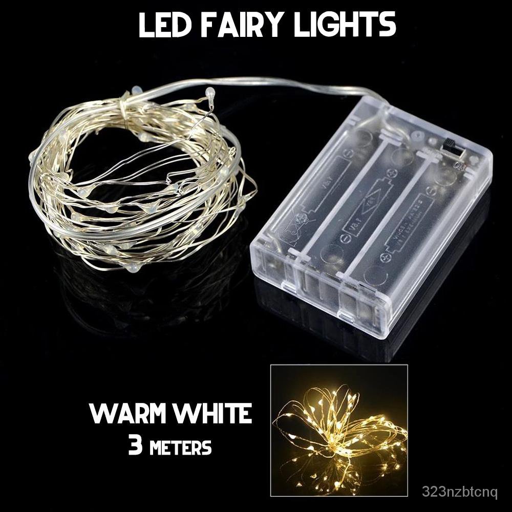 82Lv 3m 30 LEDs Fairy String Lights Indoor And Outdoor Copper Wire