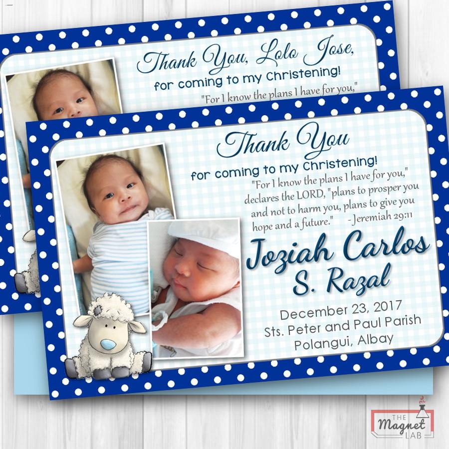 Sample giveaways for 2024 christening baby boy