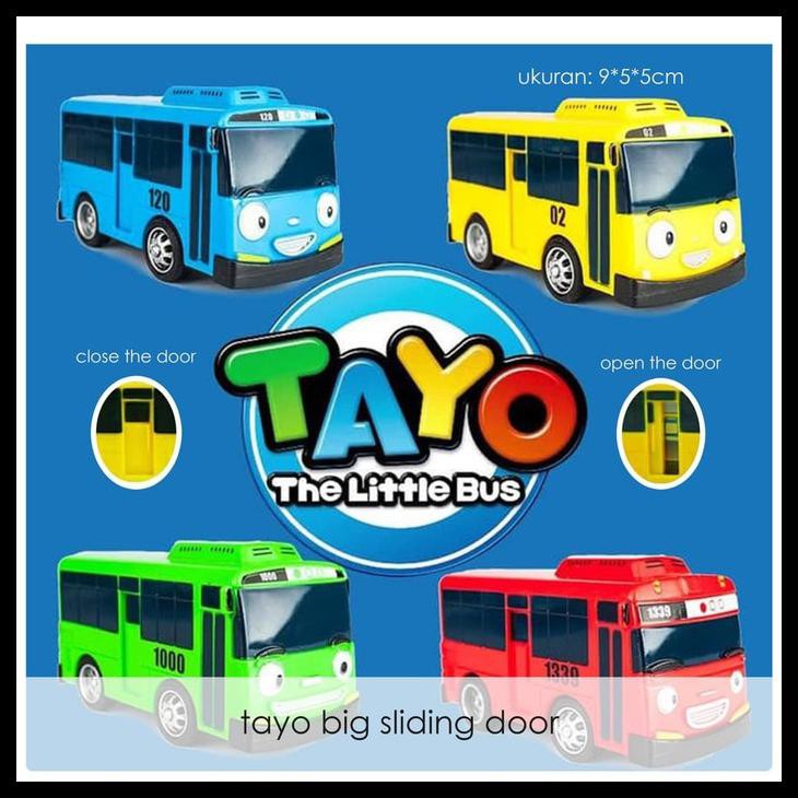 Tayo Big Sliding Door Bus Tayo Bus Can Open Pull Back Door Yellow