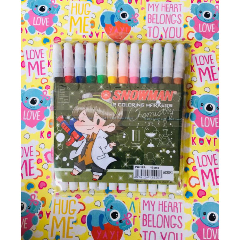 Snowman Markers 12 Coloring Markers / 12 Colors | Shopee Philippines