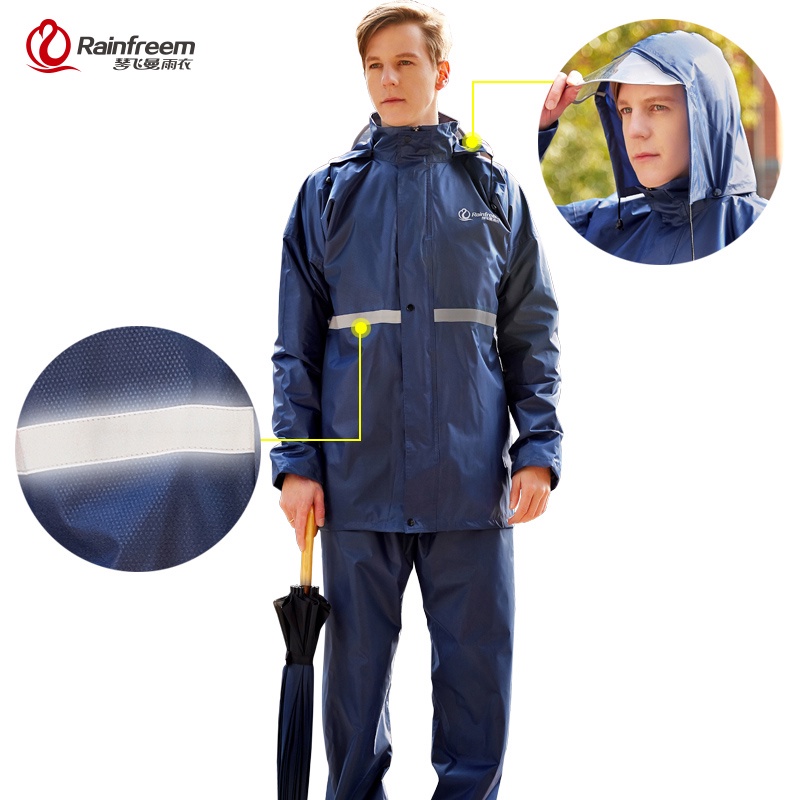 Rainfreem Waterproof Raincoats For Women Suit Impermeable Women