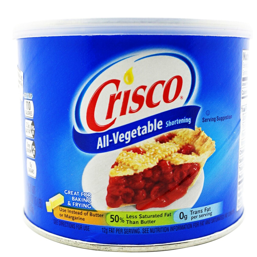 Crisco AllVegetable Shortening 16oz can use to make your cakes moist