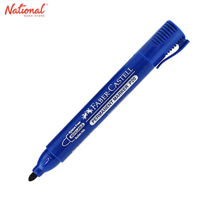 Faber Castell Permanent Marker P20 Bullet, Blue National Book Store