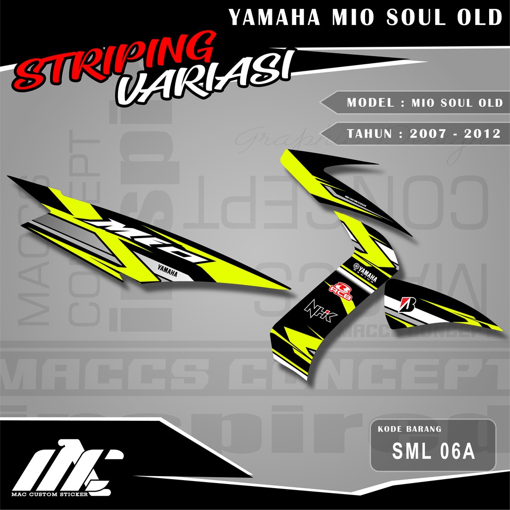 Yamaha MIO SOUL OLD VARIATION STRIPING - SML 06 - RACING MOTIF ...