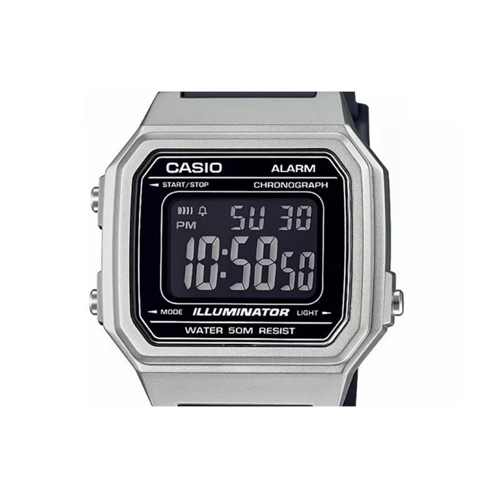 CASIO Herrenuhr W-217HM – Digital-Quarz, Resin-Armband, Wasserdicht 5 Bar, Mit Alarm & Beleuchtung
