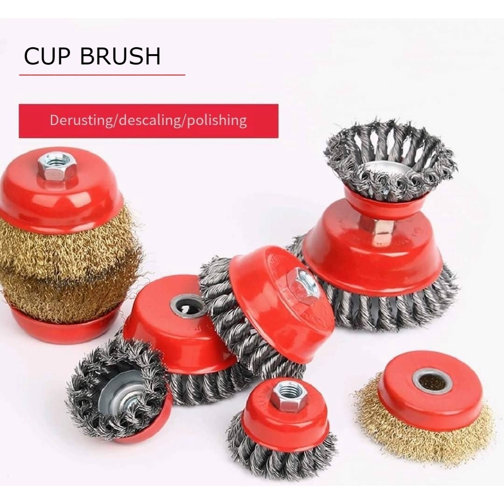 Wire Wheel Brush,Twisted Knotted Cup Brush for Grinders Industrial Cup