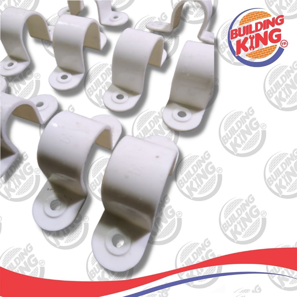 PUTIH Clipsal Conduit Pipe Clamps 25mm White White/Electrical Pipe