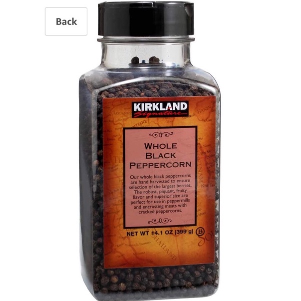 Kirkland Signature Whole Black Peppercorns (339g) Shopee Philippines