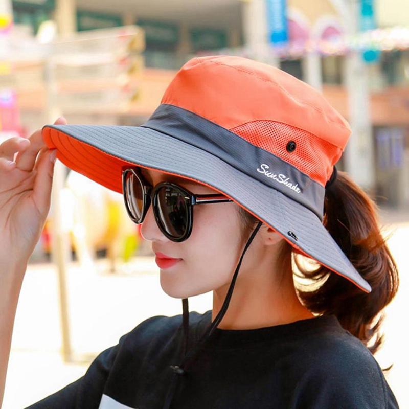 Women s Ladies Hat Sun Sombrero Outdoor Cycling Sunshade Collapsible Fisherman Hat