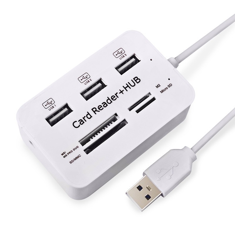 High Speed Mini USB Hub Combo 2.0 Card Reader Multi USB 2.0 USB Hub ...