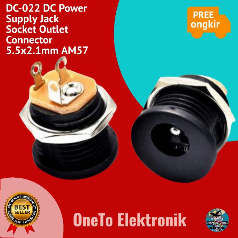 DC-022 DC Power Supply Jack Socket Outlet Connector 5.5x2.1mm AM57 ...