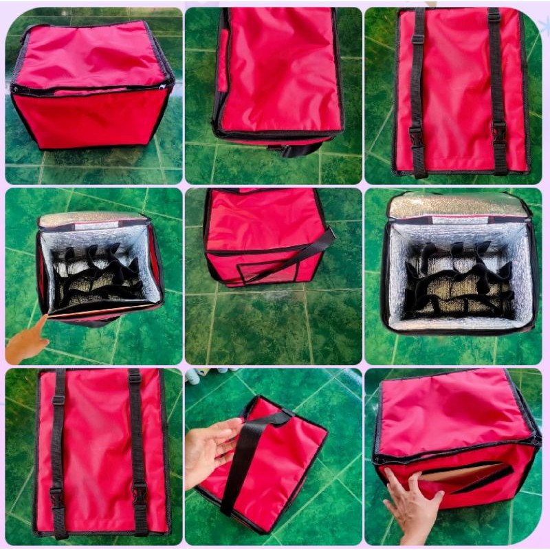 Delivery bag for riders 15x11x11 with partition | Shopee Philippines