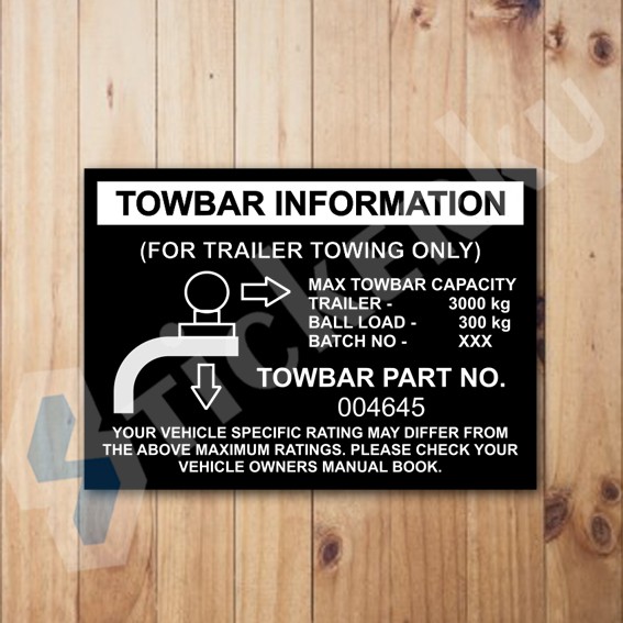 Towbar Information Sticker | Shopee Philippines