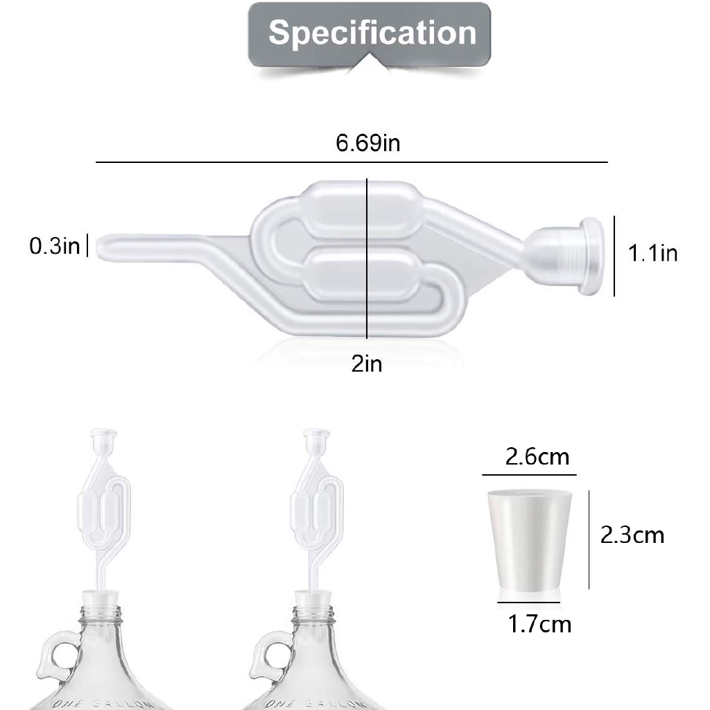 Fermentation Airlock,Brewing Airlock Wine Airlock Beer Airlock with