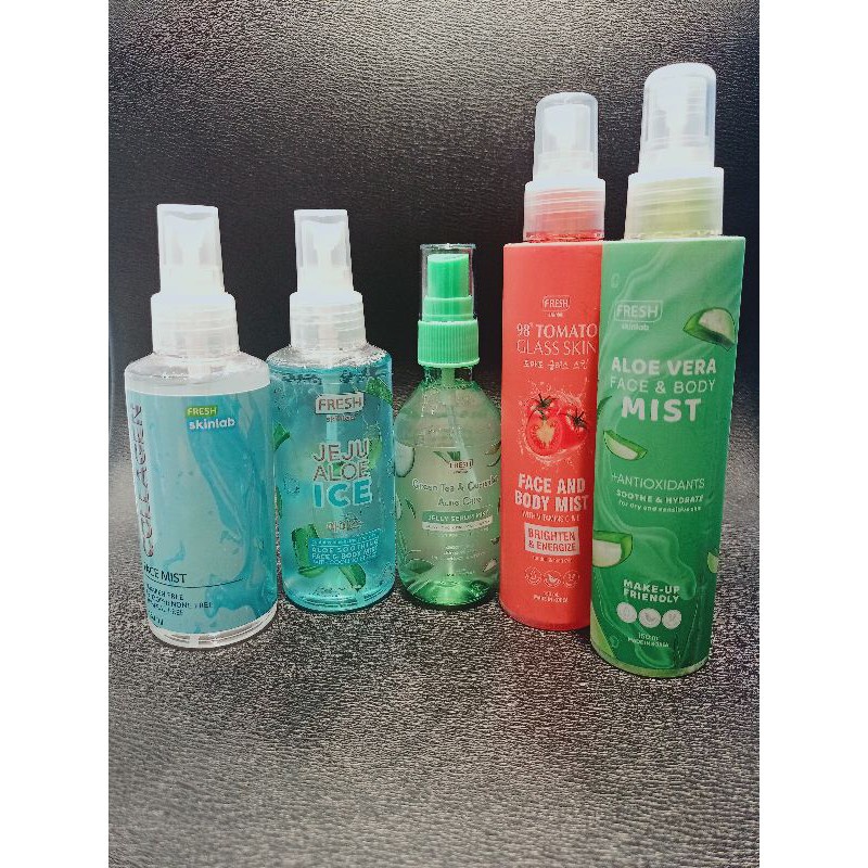 Face&Body Mist Fresh Skinlab Green Tea &Cucumber Acne Mist/Collagen/ Aloe Vera/Tomato 150Ml
