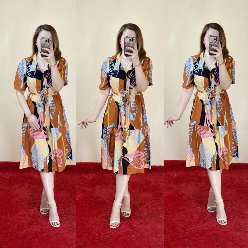 emily dress challis | Shopee Philippines