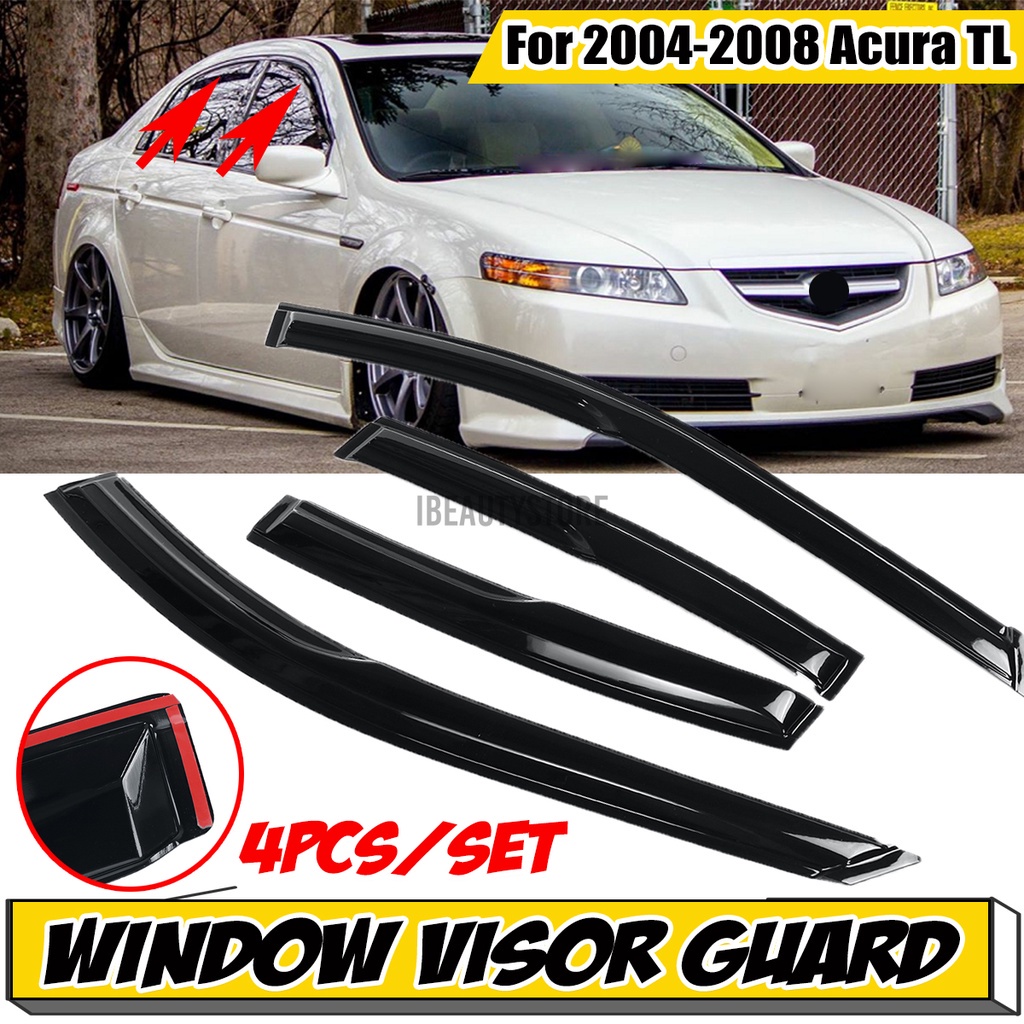 Ibeauty For 04-08 Acura TL JDM Mugen Style 3D Wavy Black Tinted Window ...