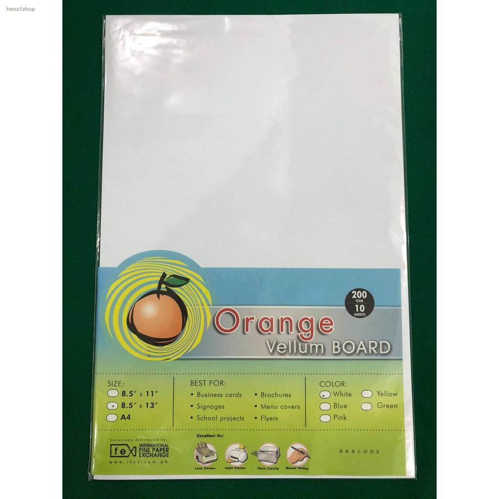 ORANGE Vellum Board Shopee Philippines